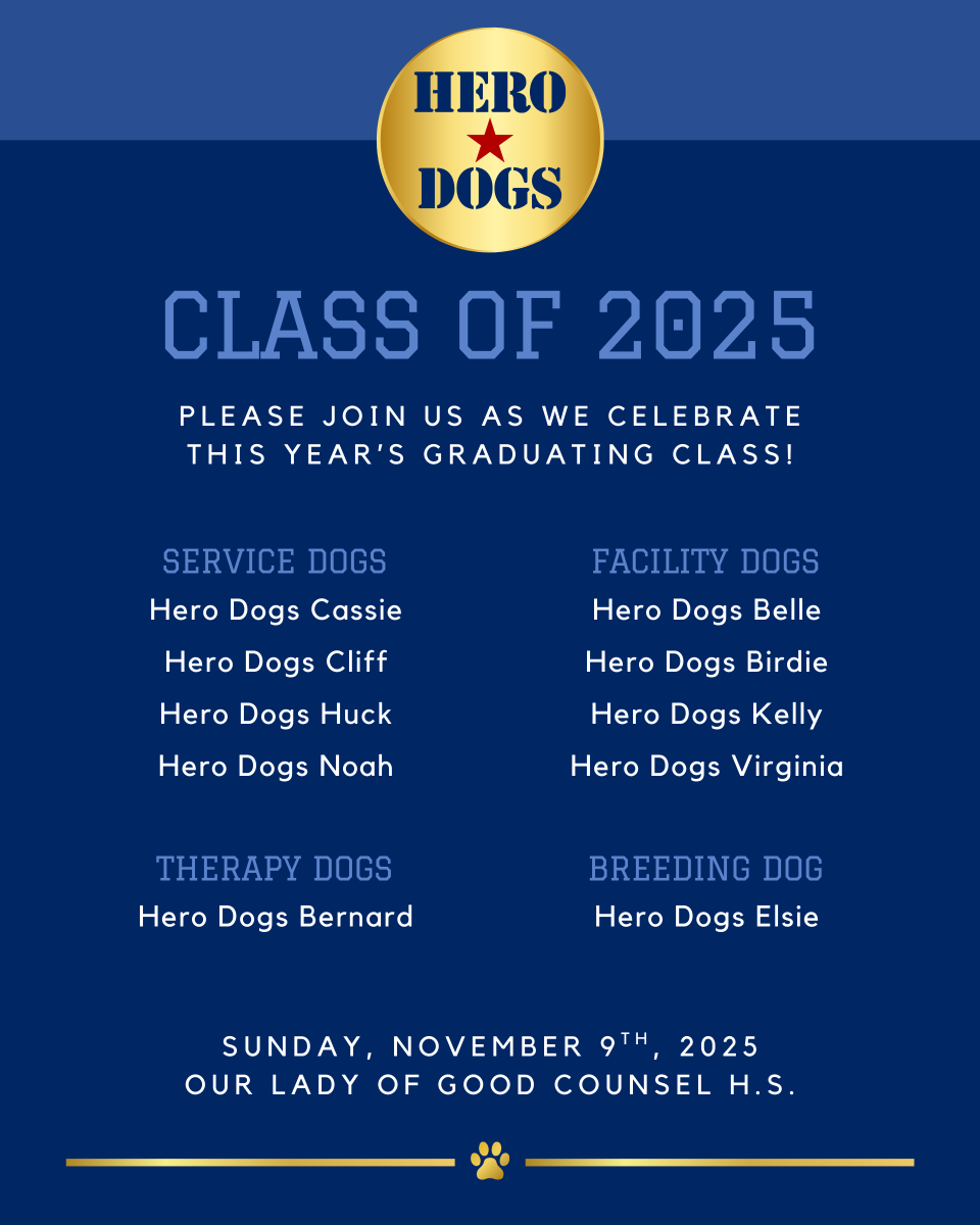 Hero Dogs Graduation Announcement